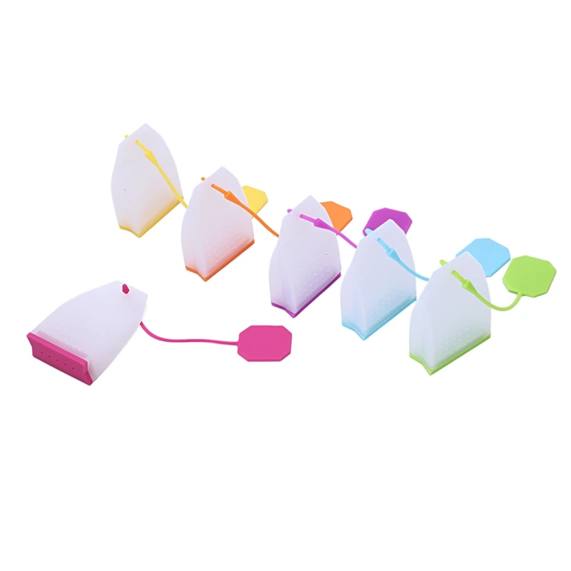 

ABUI-6 Pack Silicone Tea Infuser,Reusable Safe Loose Leaf Tea Bags Strainer Filter with Six Colors