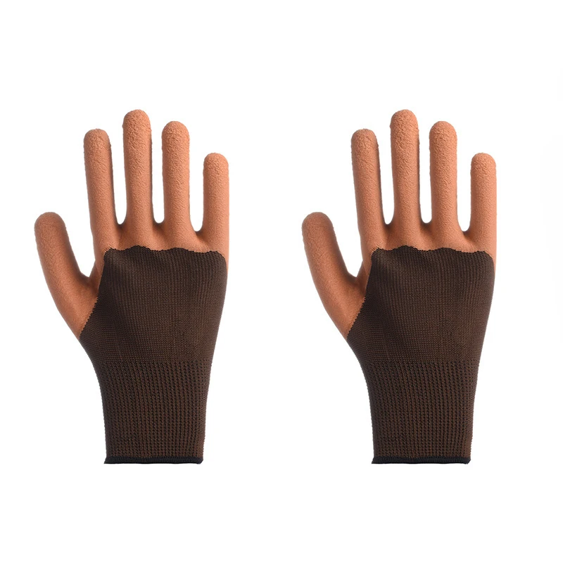 only brown glove 1 пара новых садовых перчаток для садовой копки, посадки сада, Genie перчаток с 4 ABS пластиковыми когтями - Цвет: only brown glove