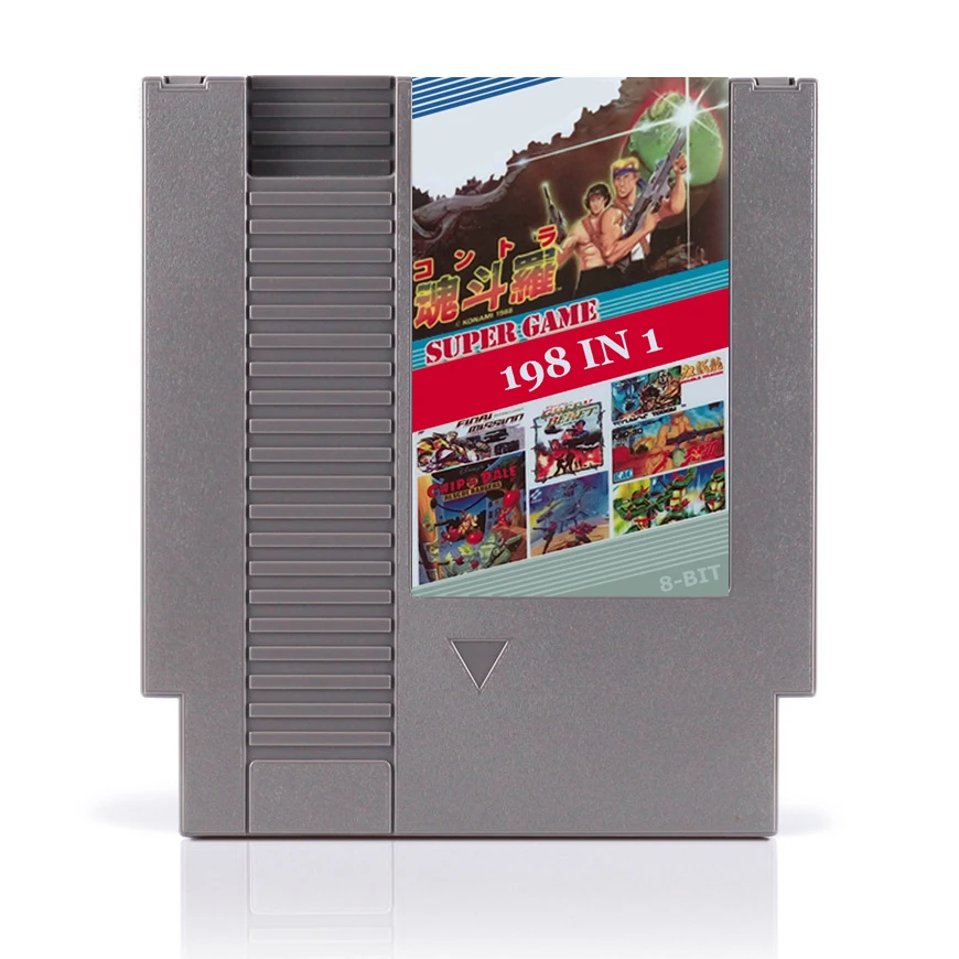 Super 198 In 1 No Repeated Games Region Free Game Card For 72 Pin 8 Bit Player Best Sale |