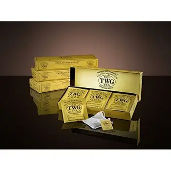 

TWG Singapore - The Finest Teas of the World - ENGLISH BREAKFAST TEA - 15 sachets de thé de pur coton cousu á main