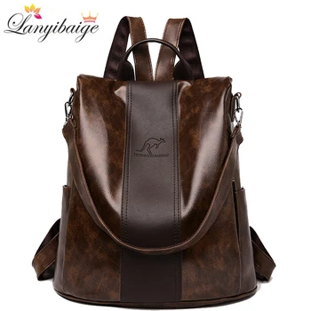 

2020 New Luxury backpack women pu leather backpack anti-theft travel backpack fashion school bags shoulder bags mochila feminina