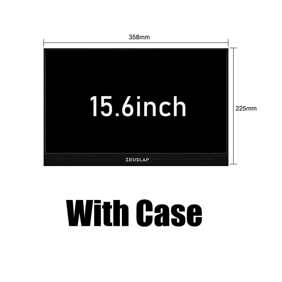 Портативный монитор ZEUSLAP 13," 15,6" HDMI TYPE C 1920*1080P HDR для Macbook samsung DEX Switch PS3 PS4 Xbox Raspberry Pi 3 B 2B - Цвет: 15.6 Case