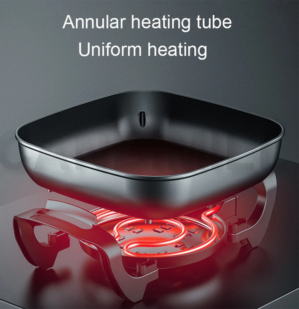CANDIMILL Household Small Electric Cooker Hotpot Multifunction Electric Skillet Noodle Soup Boiler Kitchen Cooking Pot 5