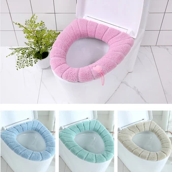 

1PC Toilet Seat Cover Warm Soft Acrylic Washable Mat Home Decor Closestool Mat Seat Case Toilet Cover Bathroom Accessories