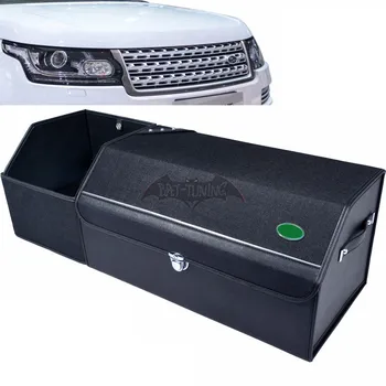 

1X Rear Trunk Storage Box For LandRover Evoque Discovery Range Rover Defender Velar Linen Foldable Large Capacity Organizer Bag