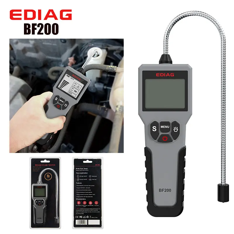EDiag BF200 Тормозная Жидкости Тестер ручка светодиодный для DOT3/DOT4/DOT5.1 BF 200 точный