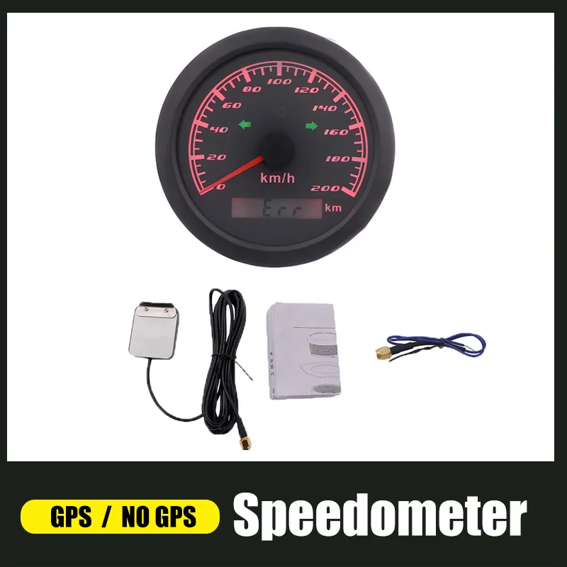 GPS Speedometer 120 KM/H For Car Boat 200 Red Backlight Speed Meter With Left Right High Beam 12V/24V Auto | Автомобили и