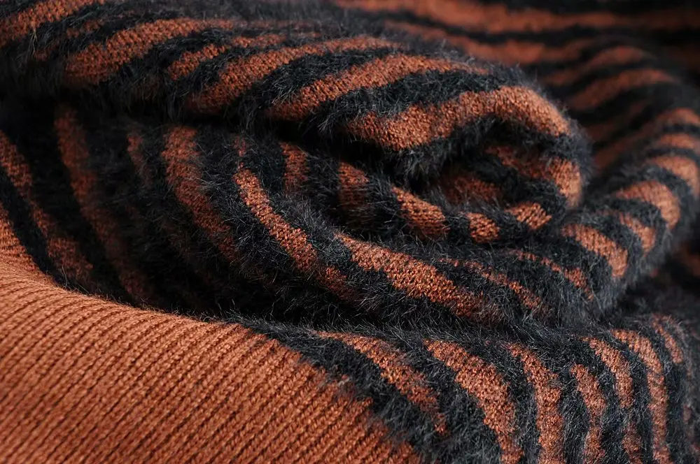 2019 осенне-зимний женский модный Повседневный свитер для улицы с рисунком зебры, базовый пуловер с круглым вырезом и длинными рукавами