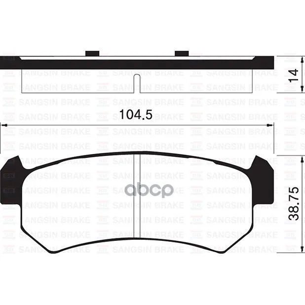 Sp1160_=1048 00!Колодки Тормозные Зад.Диск Daewoo Lacetti 1.5 04 Sangsin Brake Sp1160 Sangsin brake арт. SP1160