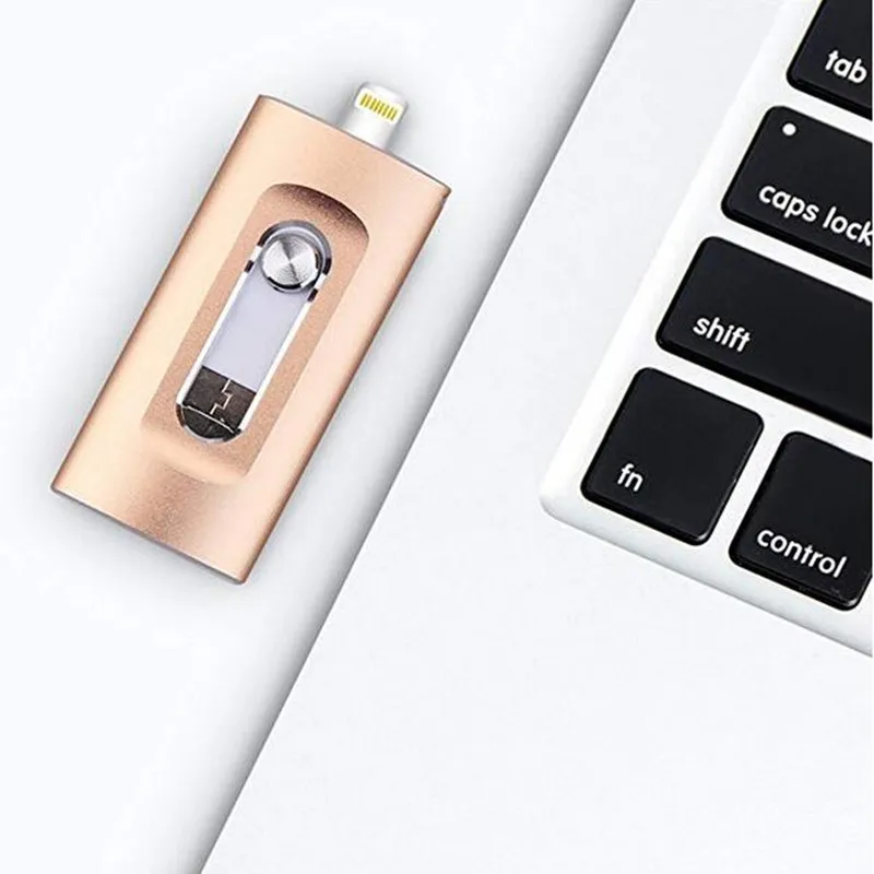 Металлические OTG USB флеш-накопители 128 ГБ для iPhone 6/6s/6plus/7/7plus/8/X/XS Macbook iPad Otg/Lightning 3 в 1 ручка-накопитель для ПК на Android