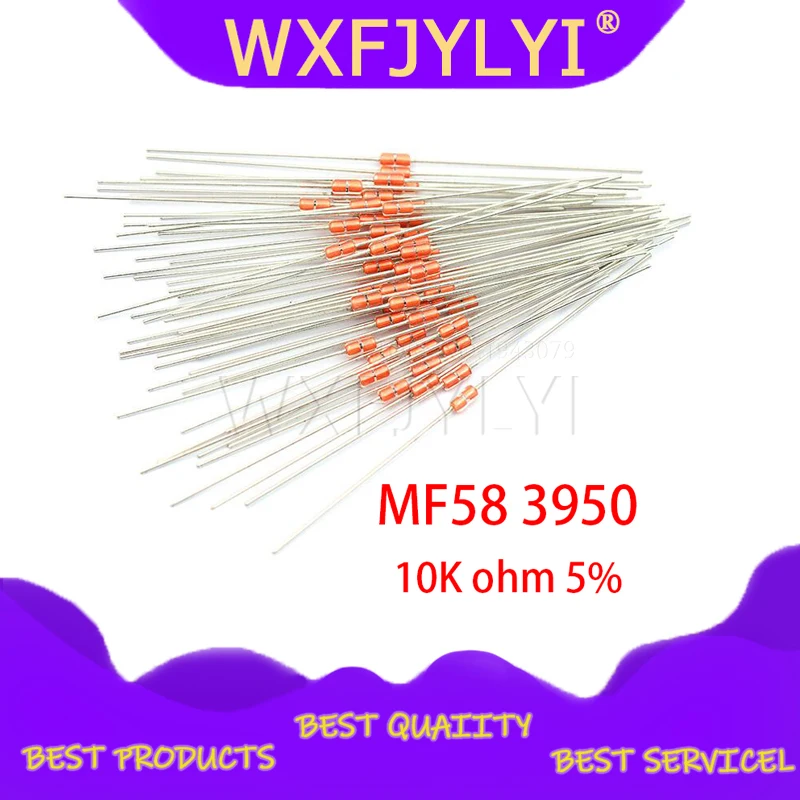 20 шт тепловой резистор NTC MF58 3950 B 10K ohm 5% | Электронные компоненты и принадлежности