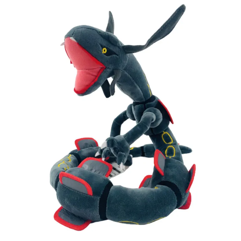 Big Size 80cm Pokemon Figurine Rayquaza Plush Kawaii Pokemon Plush Toys Black Dragon Animal Stuffed Plush Toys Dolls Kids Gifts