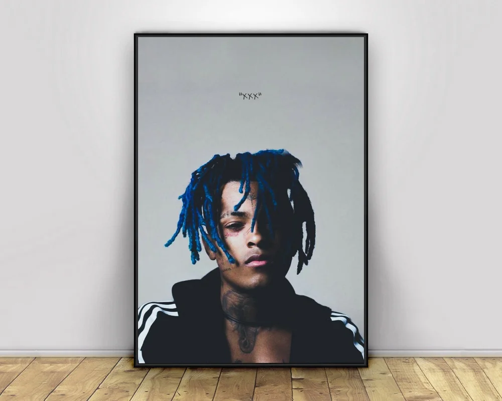 Xxxtentacion Hip Hop Rap Star Music Poster and Print Canvas Painting Wall Art Living Room Home Decor (No frame)#6 | Дом и сад