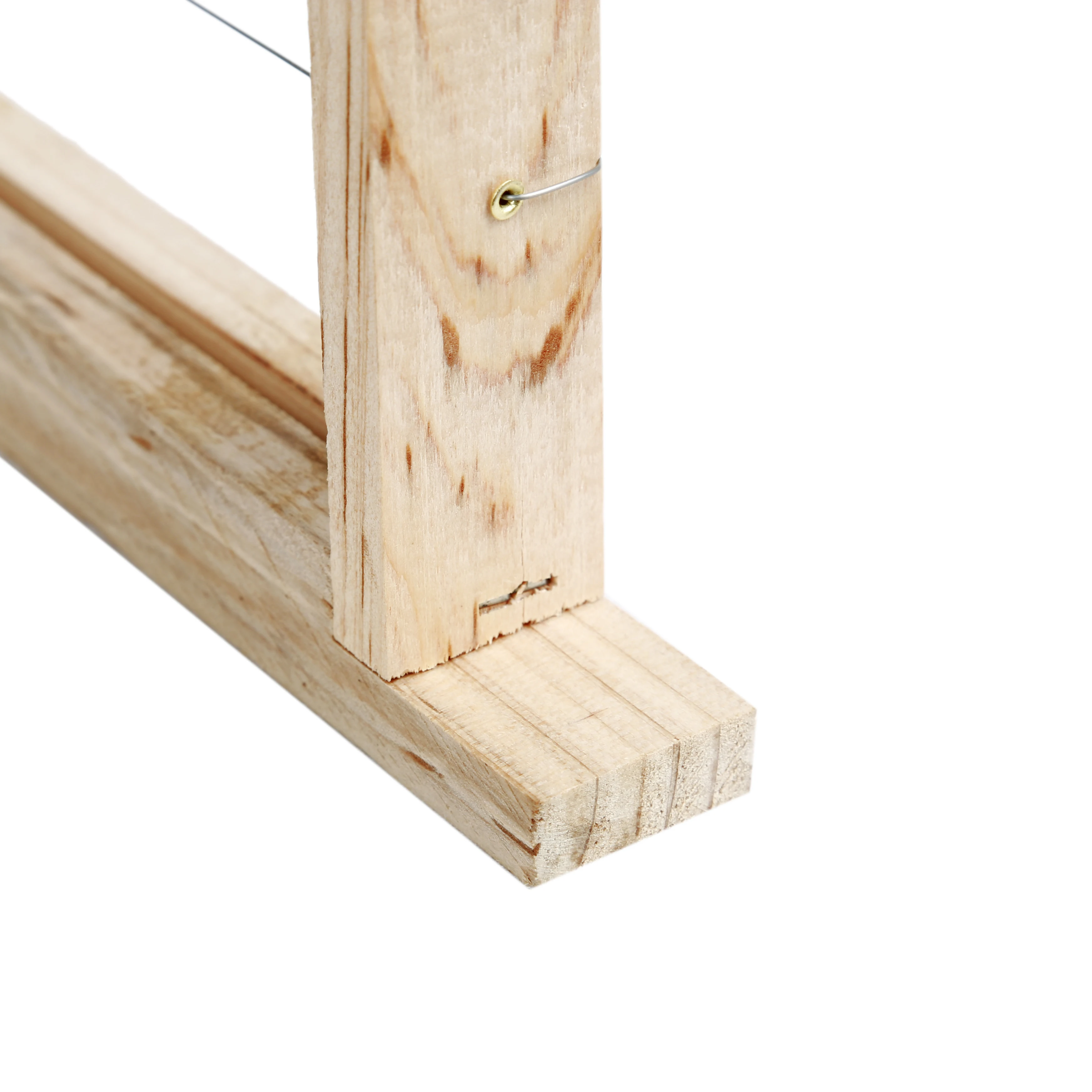 5pcs Semi-finshed Bee Frame 49*23.5cm Iron wire and Wood Hive Nest Frame Durable Wood Beekeeping Tool