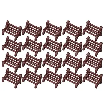 

20pcs 1:150 Scale Model Scenery Miniature Garden Bench Settee IH57-333