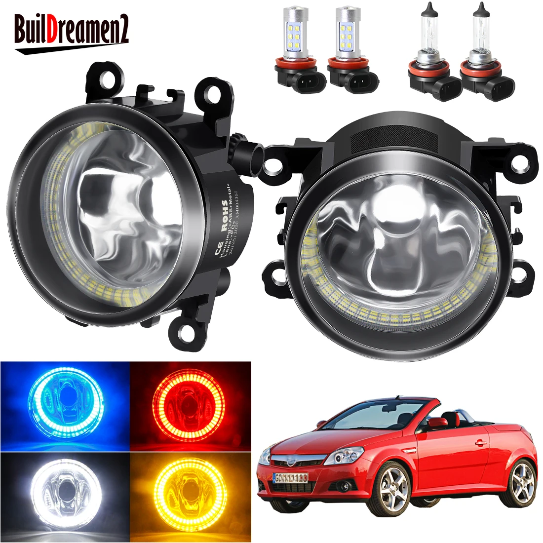 Противотумансветильник Angel Eye в сборе для Opel Tigra TwinTop Convertible 2004 2005 2006