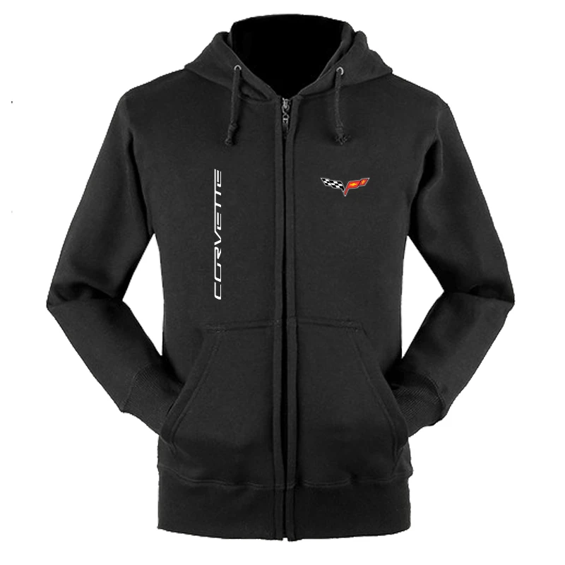 corvette zippered hoodie