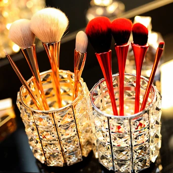 

Europe Metal Cosmetic Make up Organizer Nail Polish Eyebrow Pencil Cosmetic Holder MakeUp Tools Pen Rack Jewelry Storage Box