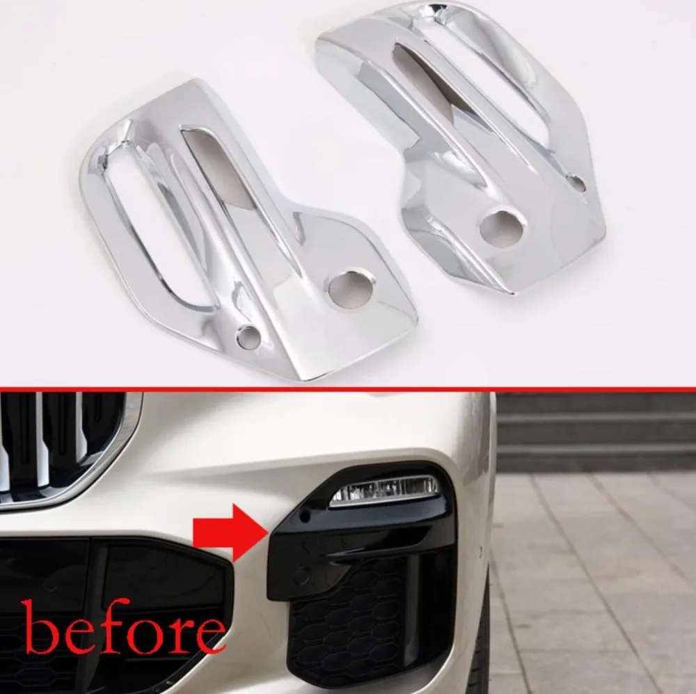 Details about   Rear Fog Light Lamp Cover Trim For BMW X5 G05 2019 2020 Chrome Tail Foglights