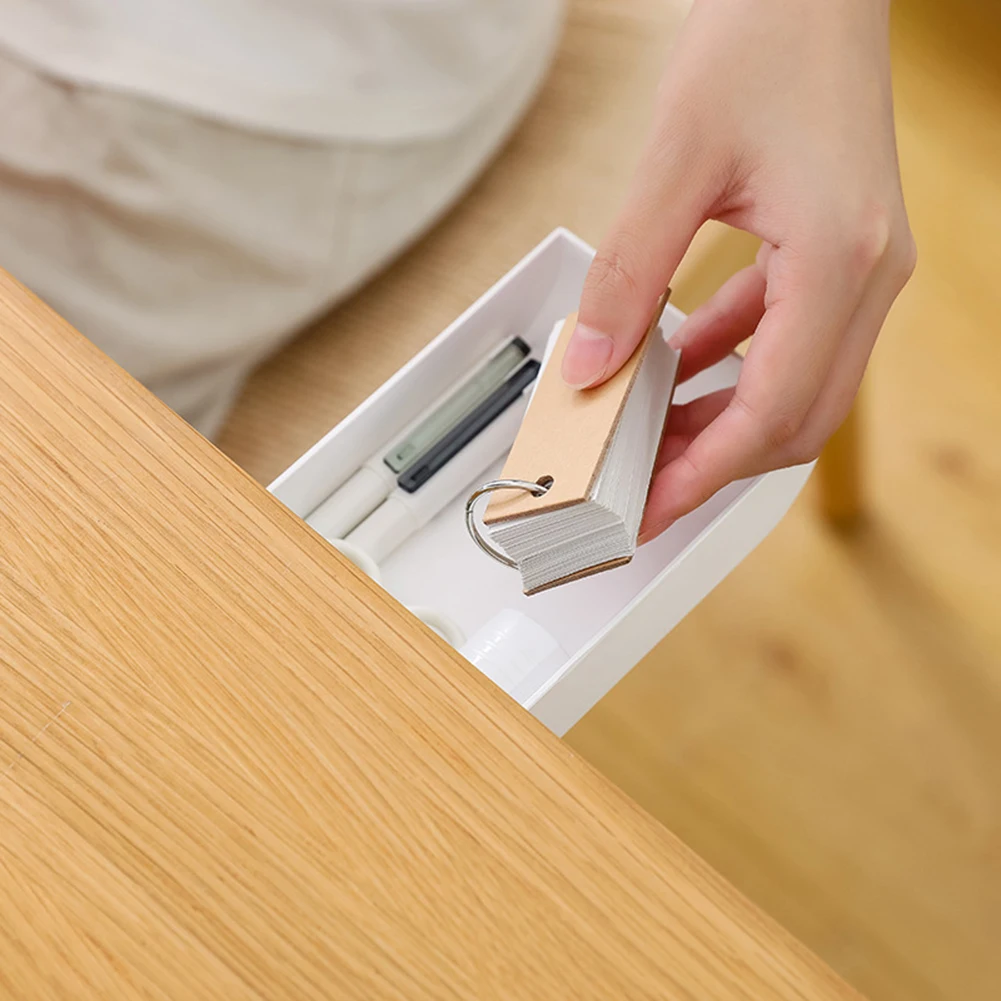 

Self-Stick Under Desk Drawer Makeup Organizer Desktop Sundries Storage Box Stationery Supplies Pencil Tray Pen Holder