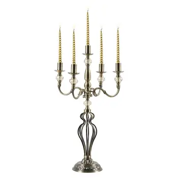 

Pillar Modern Candle Holder Table Centerpiece Rustic Nordic Vintage Candle Holder Table Silver Metal Bougeoir Home Decor AE50ZT