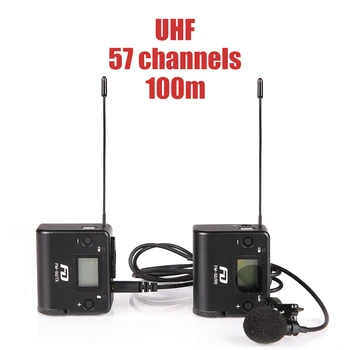 

Wireless Microphone UHF 57 channels Professional mini lavalier microphone for Camera interview live video VS Rode wireless go