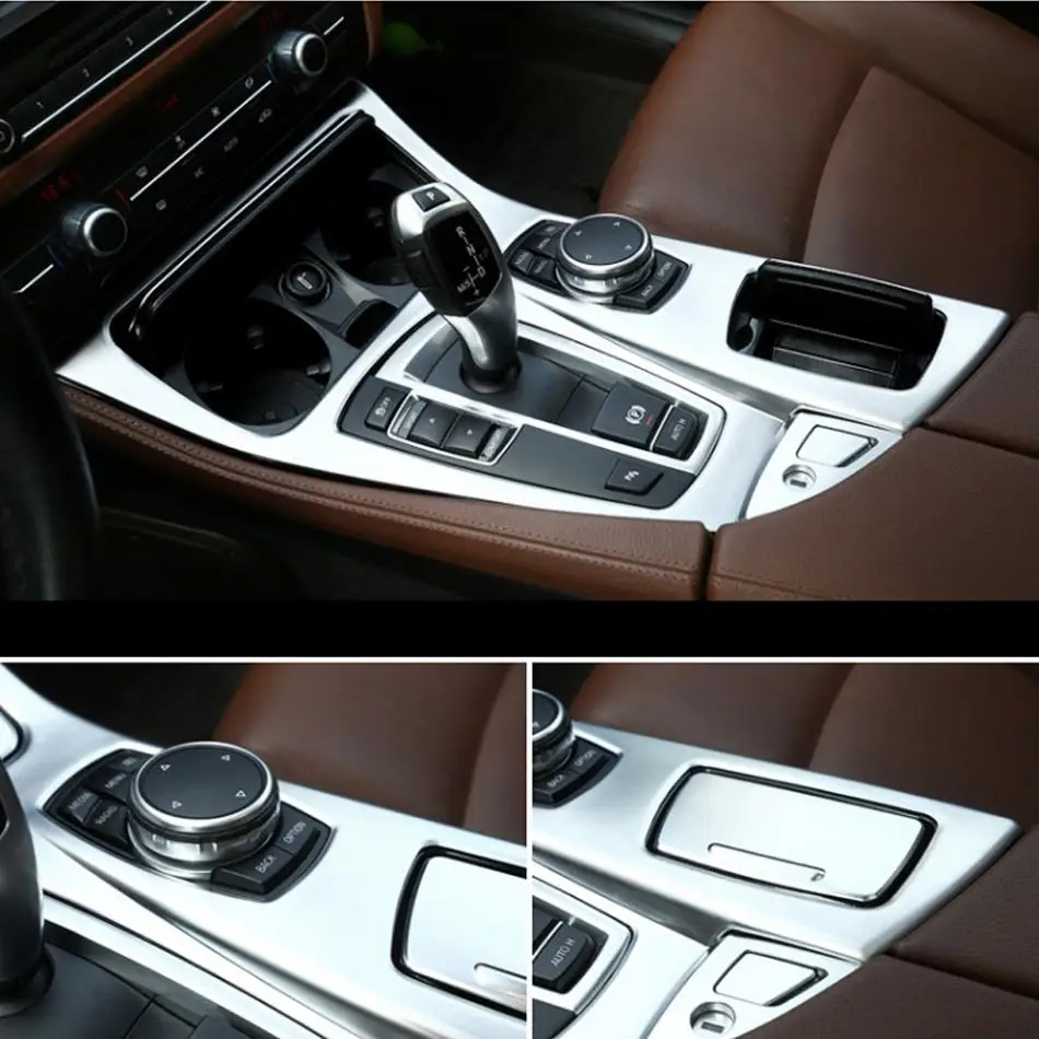 1 комплект салона автомобиля центральная консоль панельная Накладка для коробки передач Накладка для BMW 5 серии F10 2011- углеродное волокно/хром/деревянный цвет