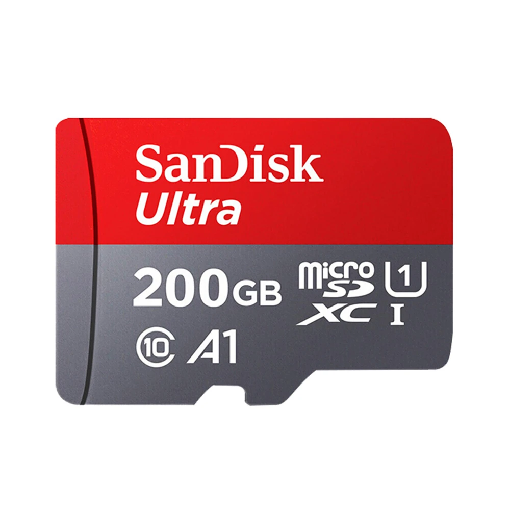 SQUNC-200G Карта памяти SanDisk Ultra, 400 ГБ, 256 ГБ, 200 ГБ, 128 ГБ, 64 ГБ, 98 МБ/с./с, 32 ГБ, 16 ГБ, карта Micro sd, класс 10, UHS-3, A1, флеш-карта SD/TF, Microsd - Емкость: SQUNC-200G