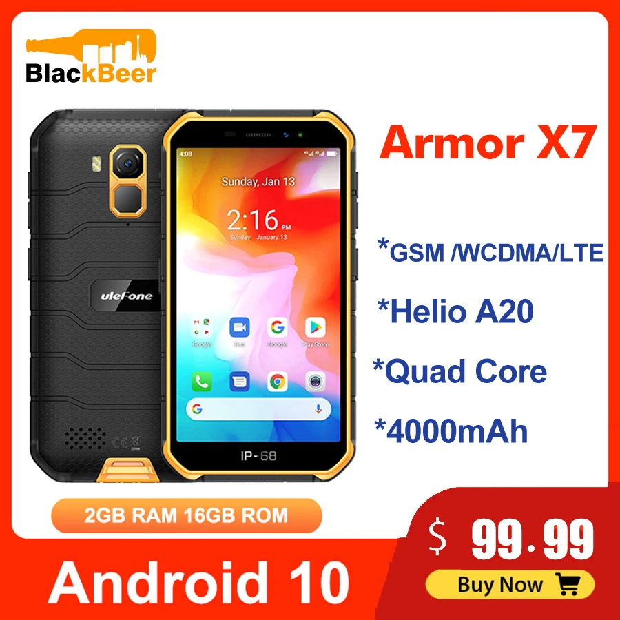 Ulefone Armor X7 5.0 Inch Mobile Phone Android10 IP68 Rugged Waterproof Smartphone 2GB 16GB CellPhone Quad Core NFC 4000mAh GPS Ulefone Armor X7 5.0 Inch Mobile Phone Android10 IP68 Rugged Waterproof Smartphone 2GB 16GB CellPhone Quad Core NFC 4000mAh GPS