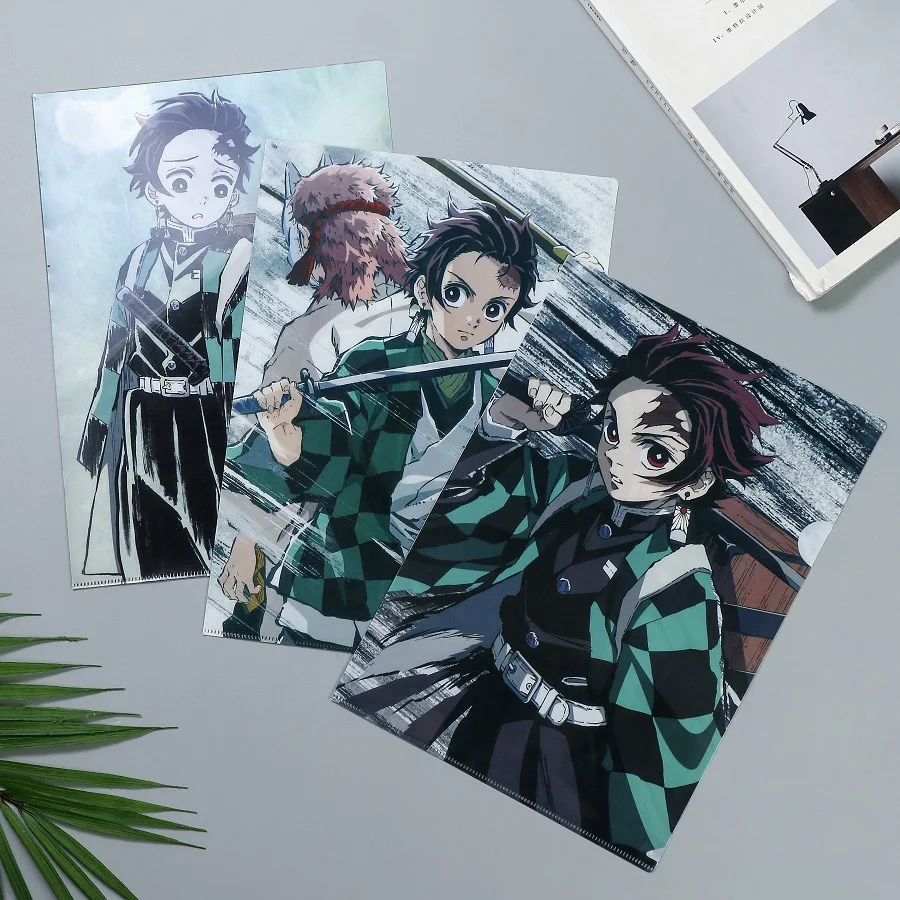 10 шт./лот аниме Рассекатель демонов: Kimetsu No Yaiba бумажные пилочные игрушки Kamado Tanjiro