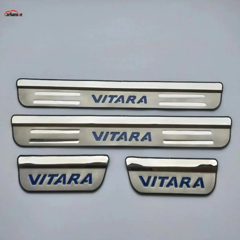 Для Suzuki Vitara автомобильные аксессуары наклейка на порог Накладка из нержавеющей стали Защитная крышка для автомобиля Стайлинг