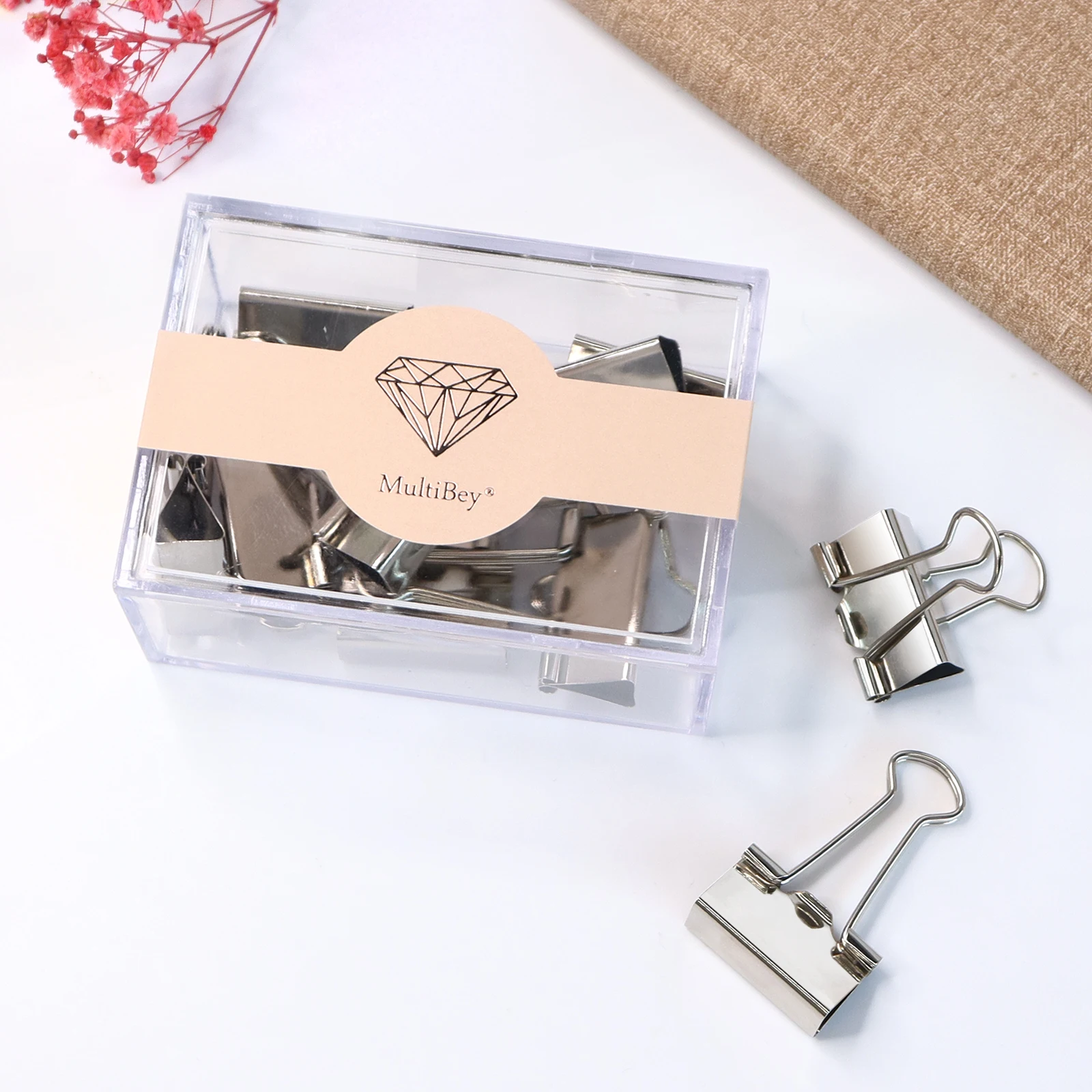 Acrylic Silver Office Supply Set For Desk Office Desktop Gift Accessories Desk Organizer Set For Supplies