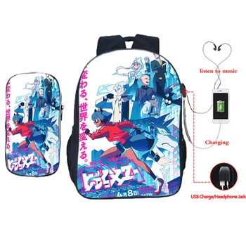 

2pcs Set BRAND NEW ANIMAL Usb Charging Laptop Backpacks 16 Inch New Anime Teenagers School Bag Boys Girls College Schoolbag