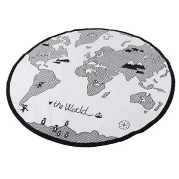 

135cm Adventure World Map Baby Playing Mat Crawling Rug Carpet Kids Educational 57BB
