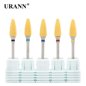 

URANN 1PCS Mill Cutter Ceramic Nail Drill Bit For Electric Manicure Machines Pedicure Nail Art Salon Polish Tools Nail Files