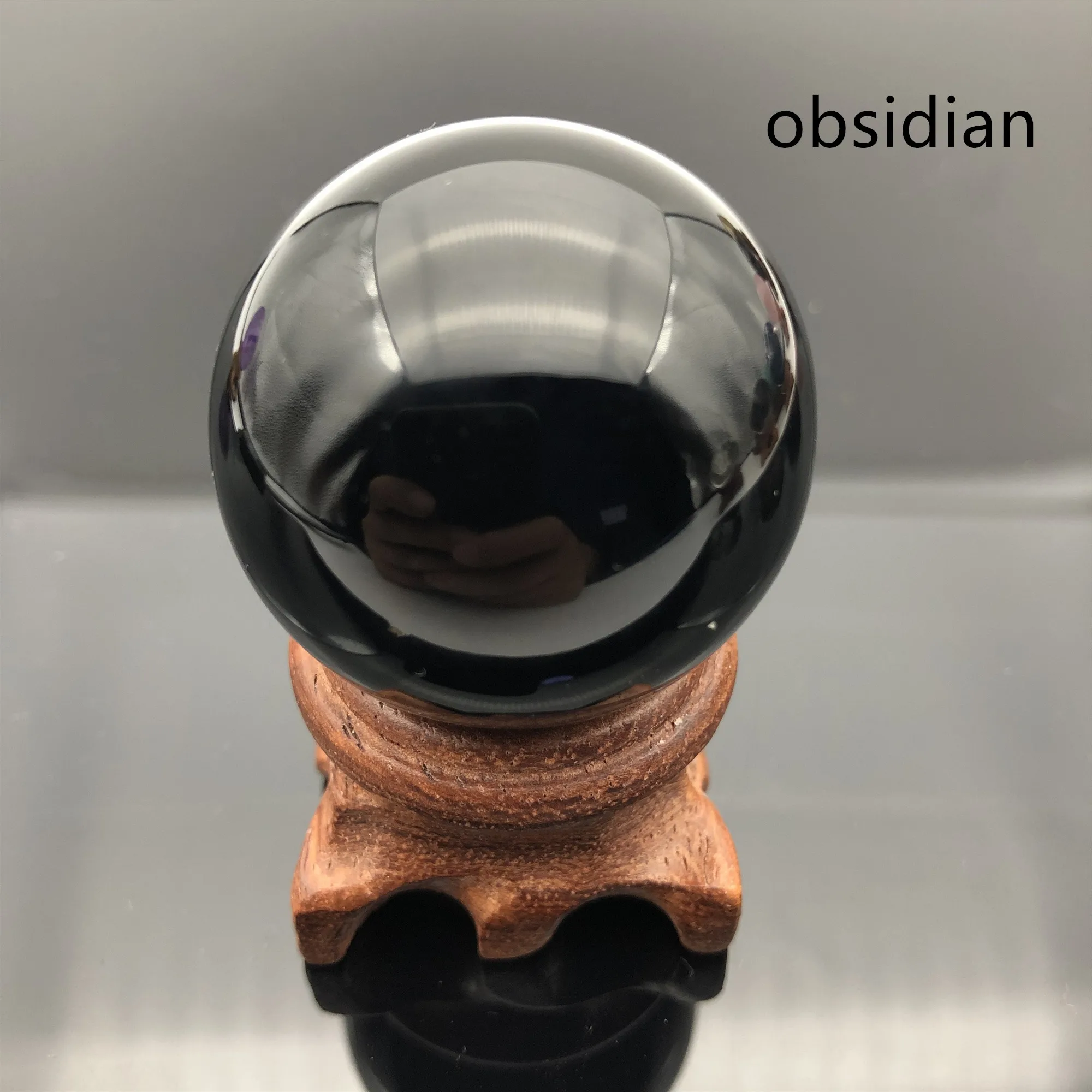 Obsidian 12 камней Сфера Набор целебная чакра Сфера стенд Рождество Wicca домашний декор Аметист с кварцевым тигровым глазом агатовый шарик кристаллы - Цвет: Obsidian