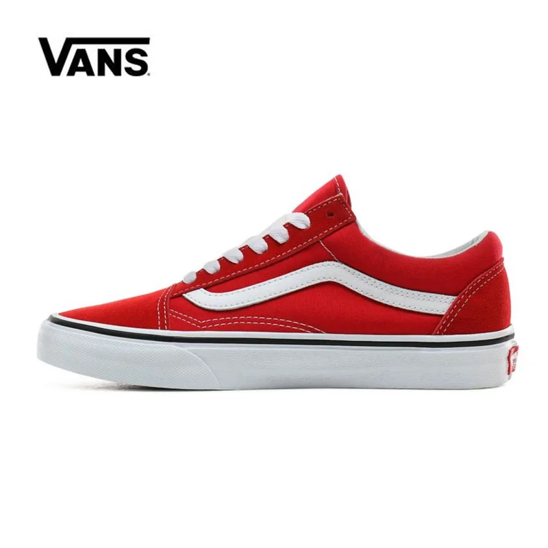Оригинальные туфли Vans Old Skool для мужчин и женщин красные гоночные кроссовки VN0A4BV5JV6