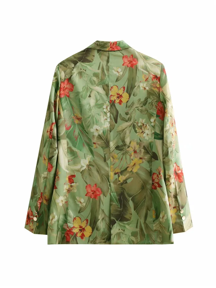 

Z2019 Europe And America Spring And Autumn New Style Flower Printed Casual Suit Jacket Women's 2435/355 2435355