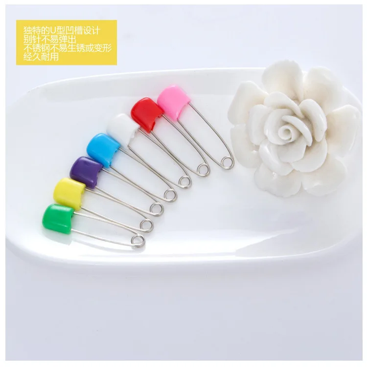 Manufacturers Direct Selling Children Small Anti-Resilient Stainless Steel Pin Infant Candy-Colored Aiaper Safety Pin