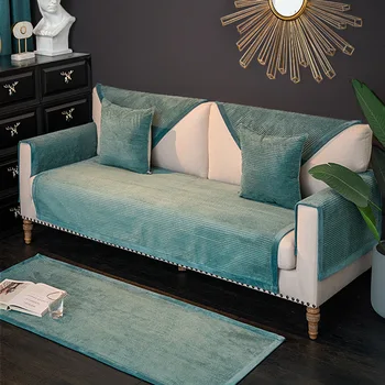 

All Season Thick Luxury Sofa Cover Elegant Plush Towel Convenient Slipcover Anti-skid Seat Couch Decor for Parlour Living Room