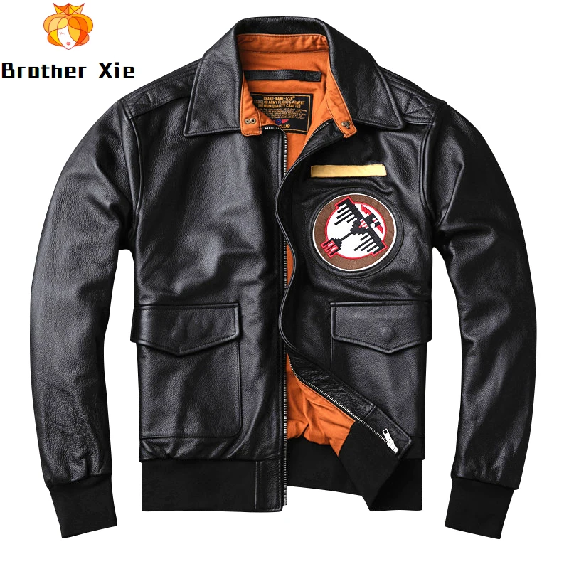 

Mens Real Cowhide Leather Jacket Pilot MA 1 Motorcycle Biker Genuine Leather Bomber Jacket for Male R2932