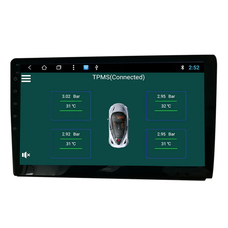Автомобильный TPMS для Android USB система мониторинга давления в шинах навигационный дисплей беспроводной автомобильный сигнализатор давления в шинах