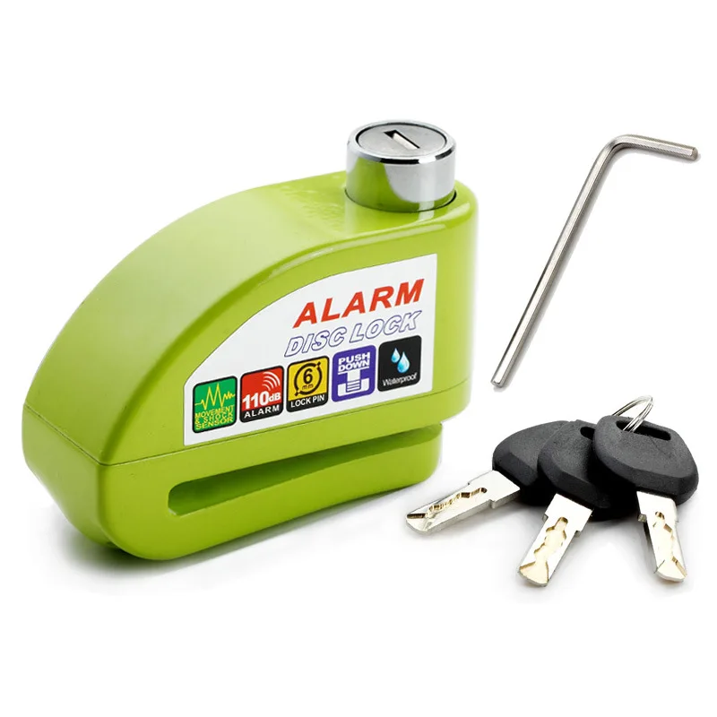 

Anti-theft Alarm Lock Bike Motorcycle Electric Car Modern Style Waterproof High Quality Alloy Steel Press Type Disc Brake Lock