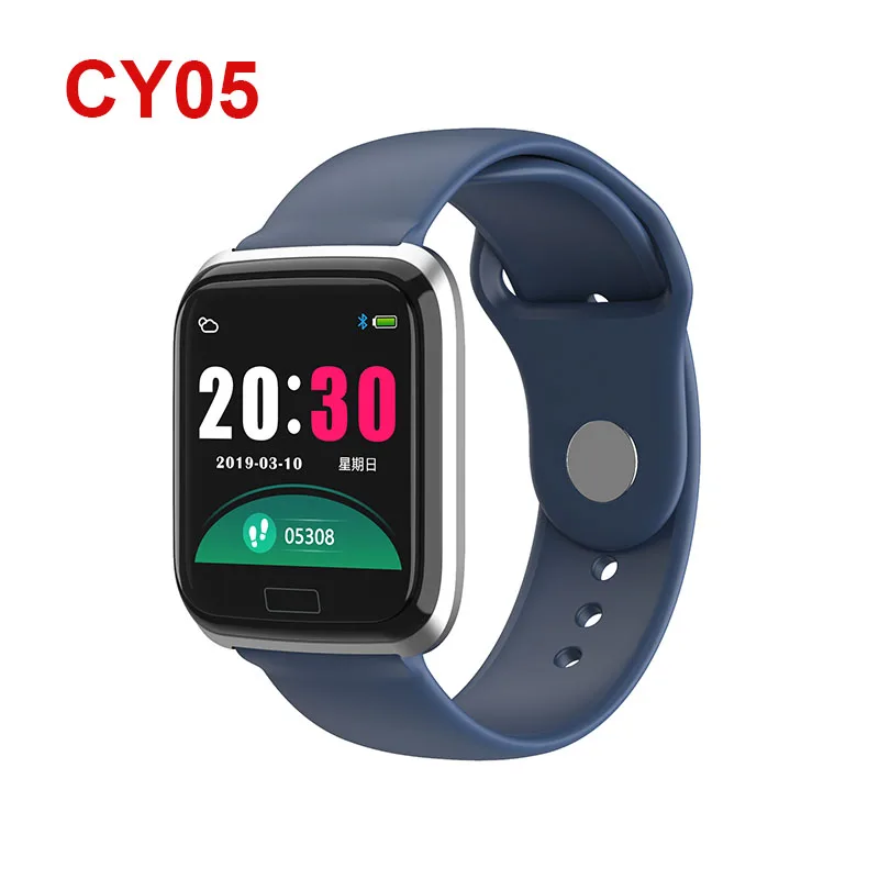 T80 Смарт-часы IP67 Водонепроницаемый CY05 носимое устройство Шагомер монитор сердечного ритма Смарт-часы для Android IOS samsung часы - Цвет: CY05 Blue