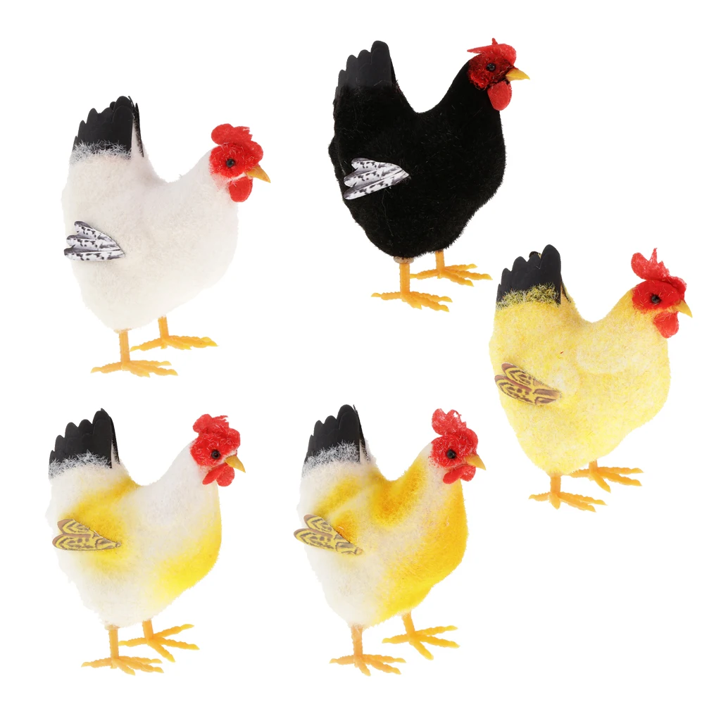 Realistic Chicken Hen Family Animal Model Figurine Kids Toy Gift Party Decor