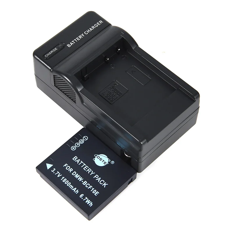3PCS 1800mAh 3.7V DMW-BCF10E DSTE Camera Battery Charger for Panasonic DMC-FX550 DMC-FX580 DMC-FX48 DMC-FX40 DMC-FS6 DMC-FS12 - Цвет: 1Battery1DCCharger