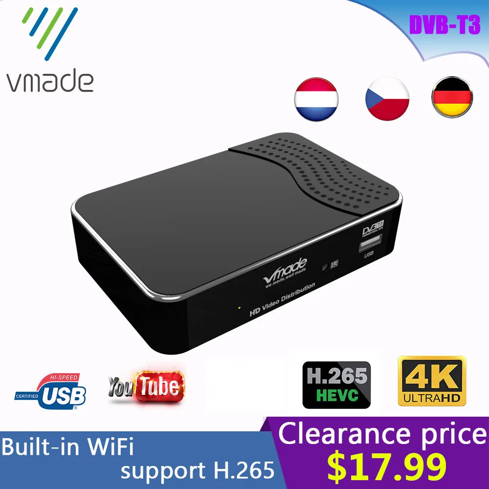 (Распродажа) DVB-T2 эфирный приемник Поддержка youtube H.265 HEVC декодер 1080P full HD DVB T2 ТВ