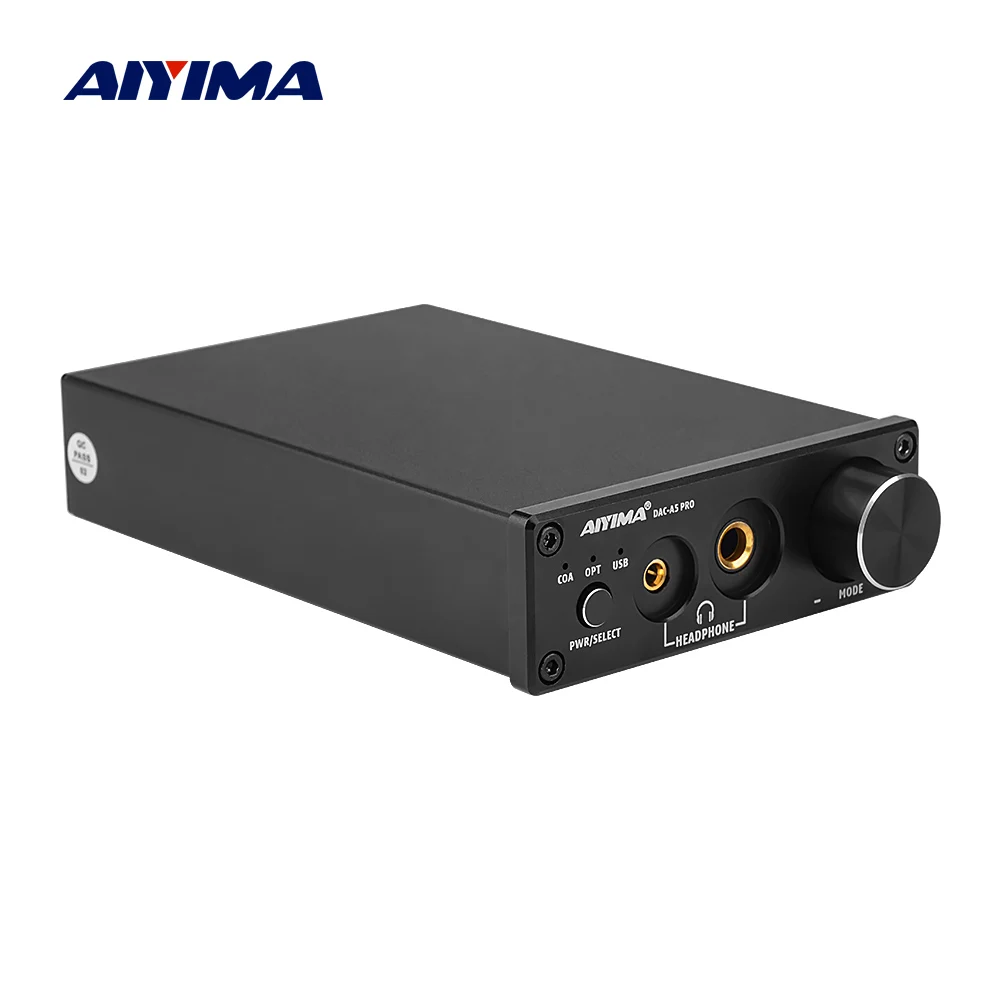 AIYIMA DAC-A5 PRO TPA6120 Mini HIFI USB DAC Decoder Audio headphone Amplifier 24BIT 192KHz LM49720 ESS9018Q2M AMP DC12V US/EU