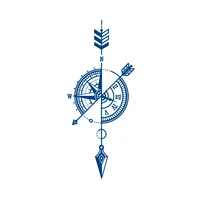 Semi-Permanent Temporary Tattoo Sticker for Men Boys Long-Lasting 1-2 Weeks Waterproof & Realistic Body Arrow Tattoo Stickers 2
