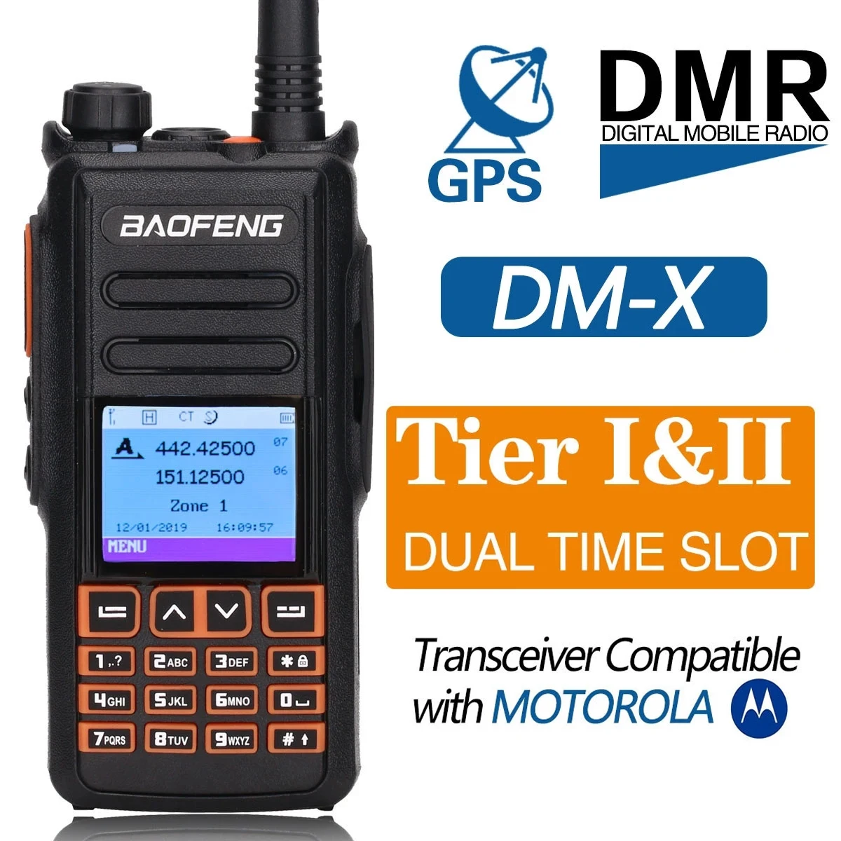 radio walkie talkie 2022 Baofeng DM-X GPS Walkie Talkie Dual Time Slot DMR Digital/Analog DMR Repeater Upgrade of DM-1801 DM-1701 DM-1702 Radio long range walkie talkies 1000 miles